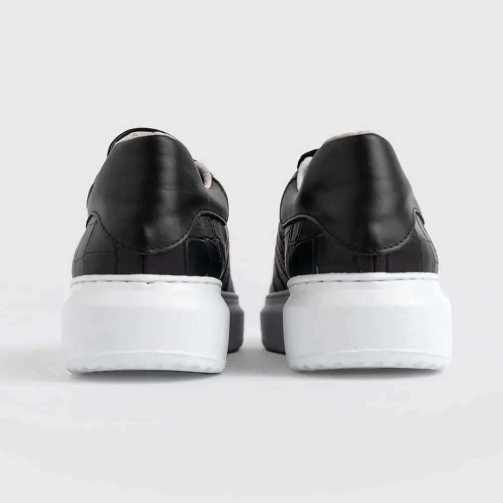 Saint + Sofia Hampstead Sneaker - Croc Black